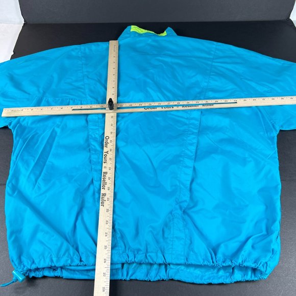 VTG 90s Nike Jacket Adult Extra Large Blue Colorful Half Zip Pullover Windbreak - Picture 10 of 12